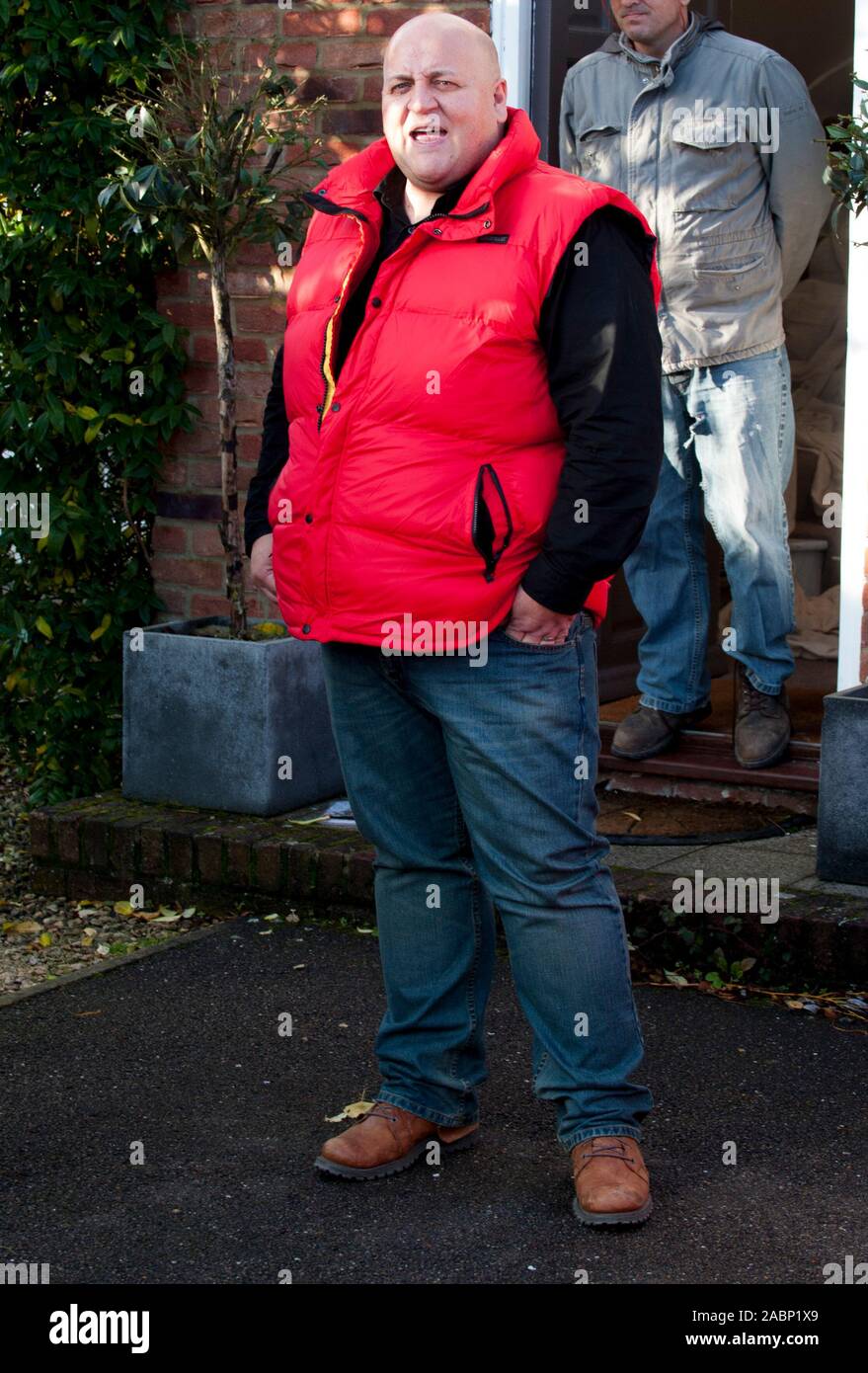 One of the biggest Lottery winner Adrian Bayford at his home in Suffolk following his 148 million pound lottery win. Stock Photo