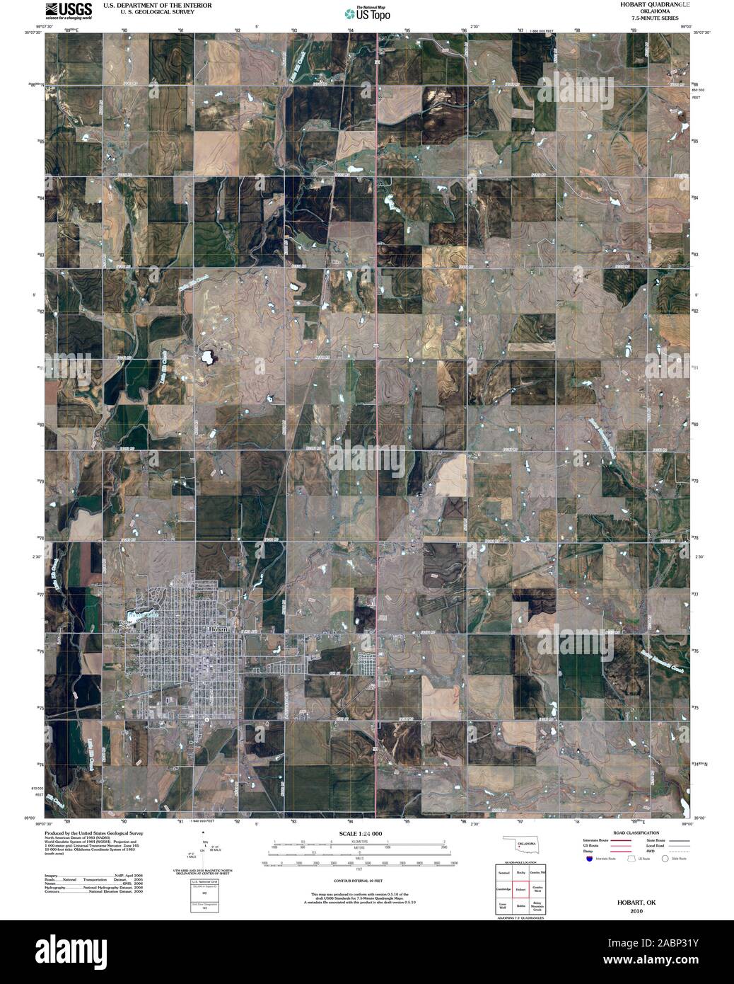 Map of hobart oklahoma hires stock photography and images Alamy