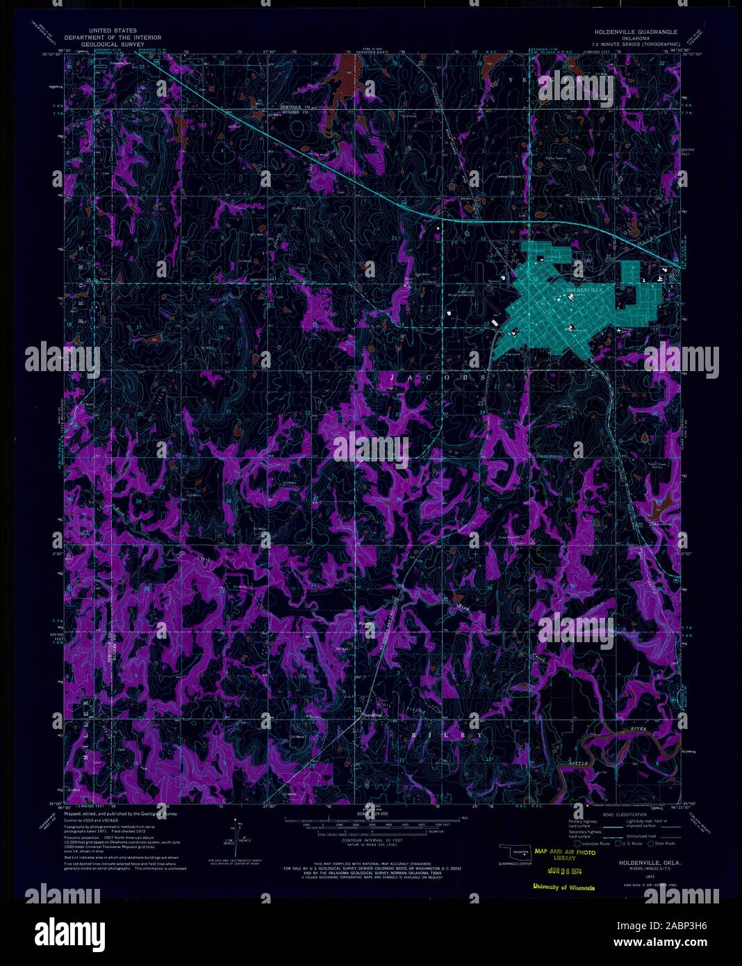 Holdenville map hires stock photography and images Alamy