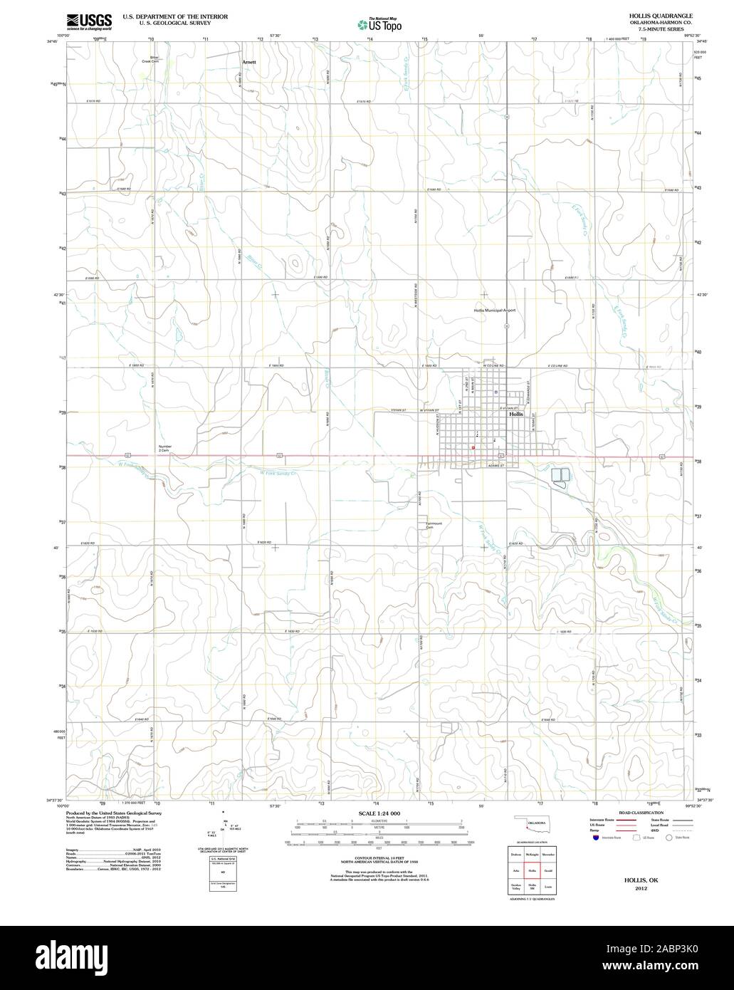 Map of hollis oklahoma Cut Out Stock Images & Pictures Alamy