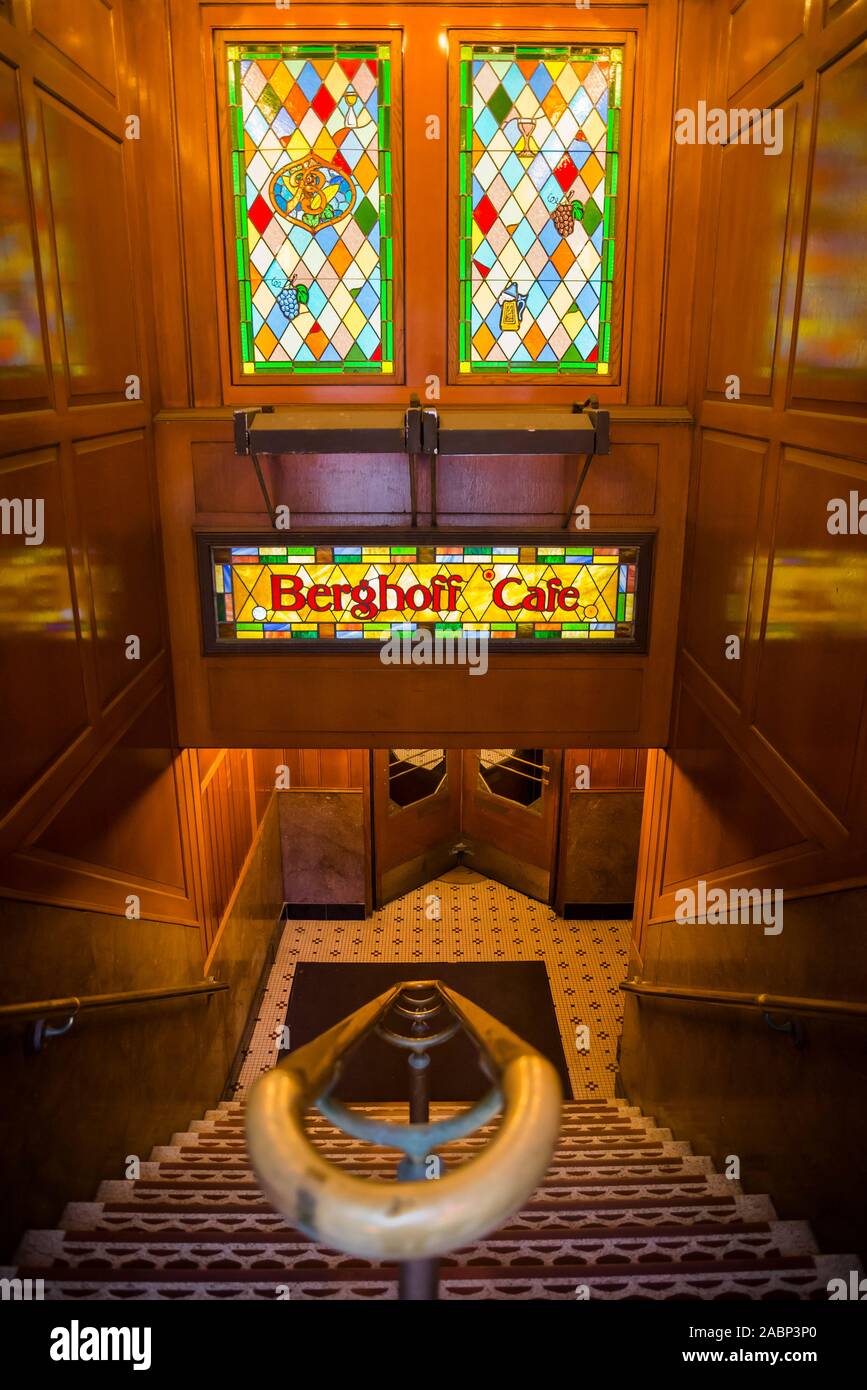 Berghoff Restaurant, traditional German restaurant, Chicago, Illinois, USA Stock Photo