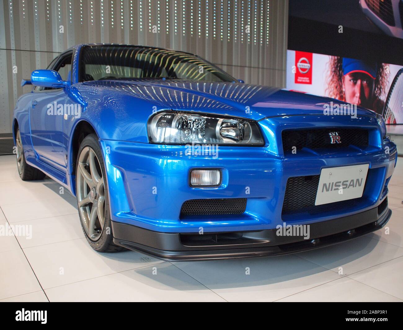 Yokohama Japan July 2nd 19 00 Nissan Skyline Gt R V Spec Ii One Of The Cars Exhibited At The Nissan Global Headquarters Gallery Stock Photo Alamy