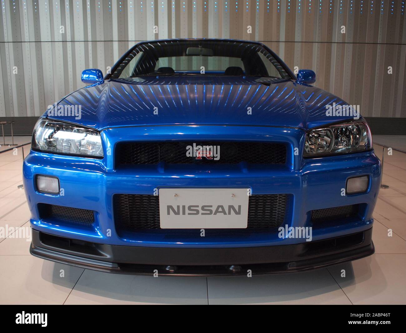 Yokohama Japan July 2nd 19 00 Nissan Skyline Gt R V Spec Ii One Of The Cars Exhibited At The Nissan Global Headquarters Gallery Stock Photo Alamy