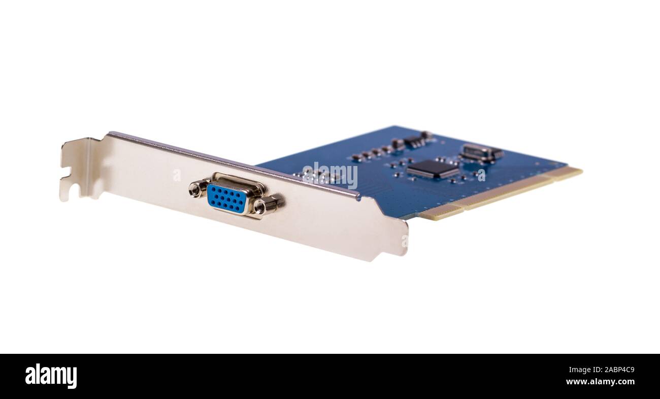 Computer video capture card isolated on white background Stock Photo