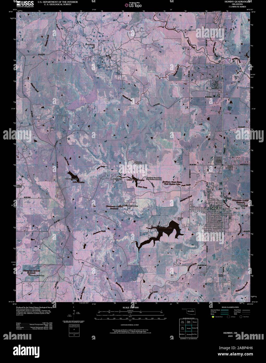 Hominy oklahoma map hires stock photography and images Alamy