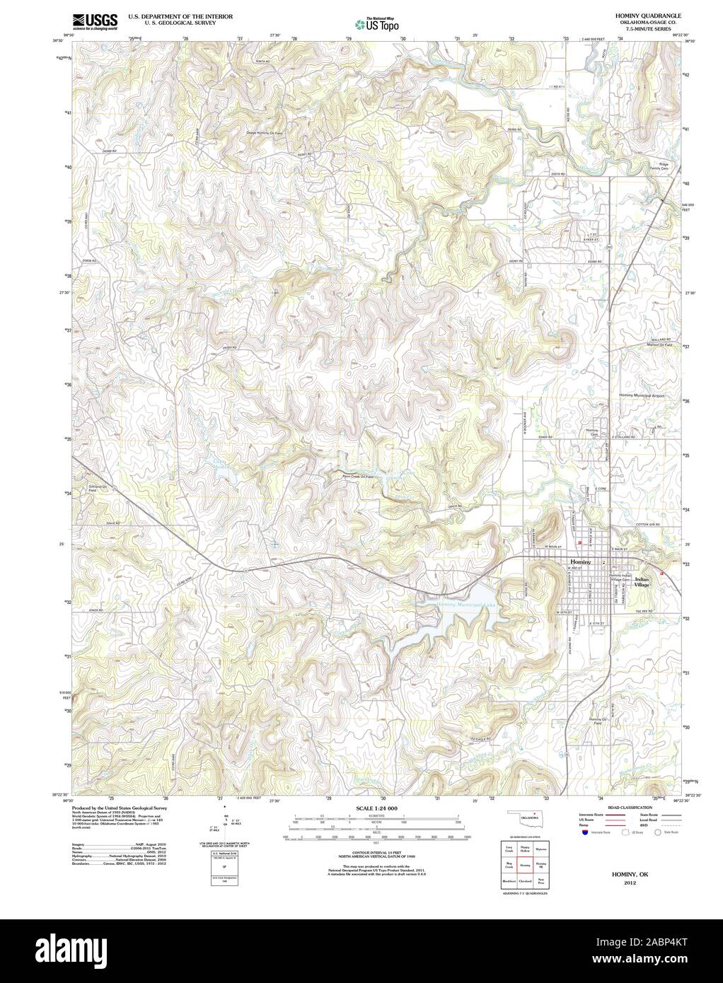 Map of hominy oklahoma Cut Out Stock Images & Pictures Alamy