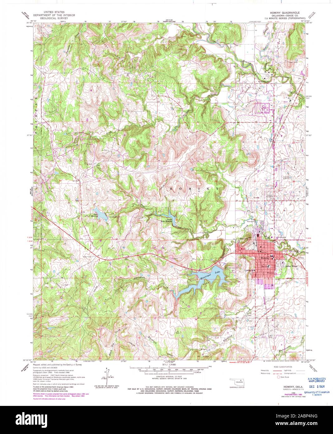 Map of hominy oklahoma Cut Out Stock Images & Pictures Alamy