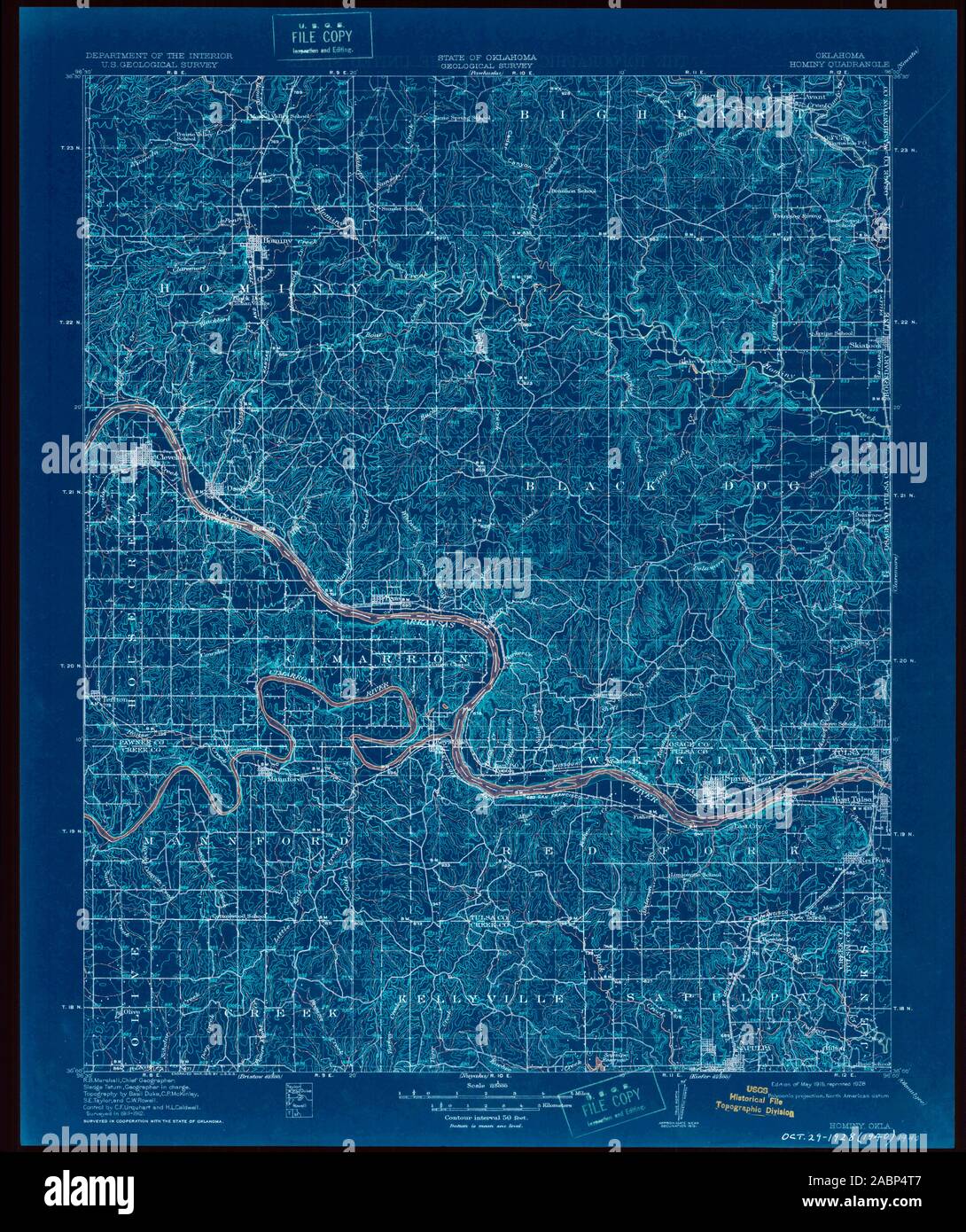 Map of hominy oklahoma hires stock photography and images Alamy