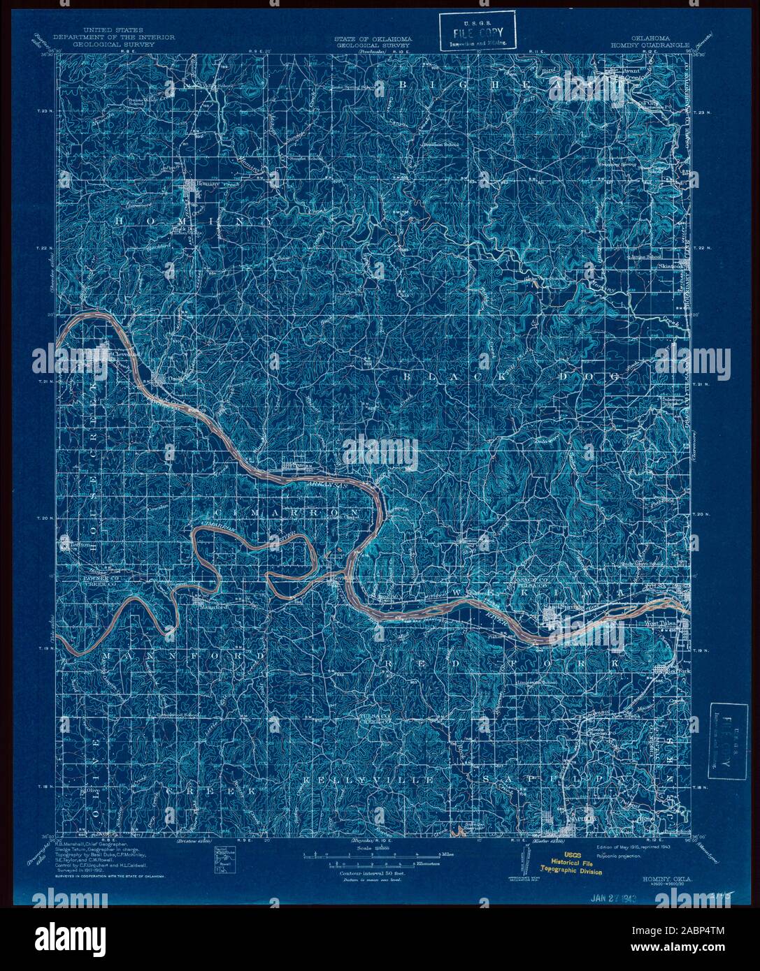 Map of hominy oklahoma hires stock photography and images Alamy