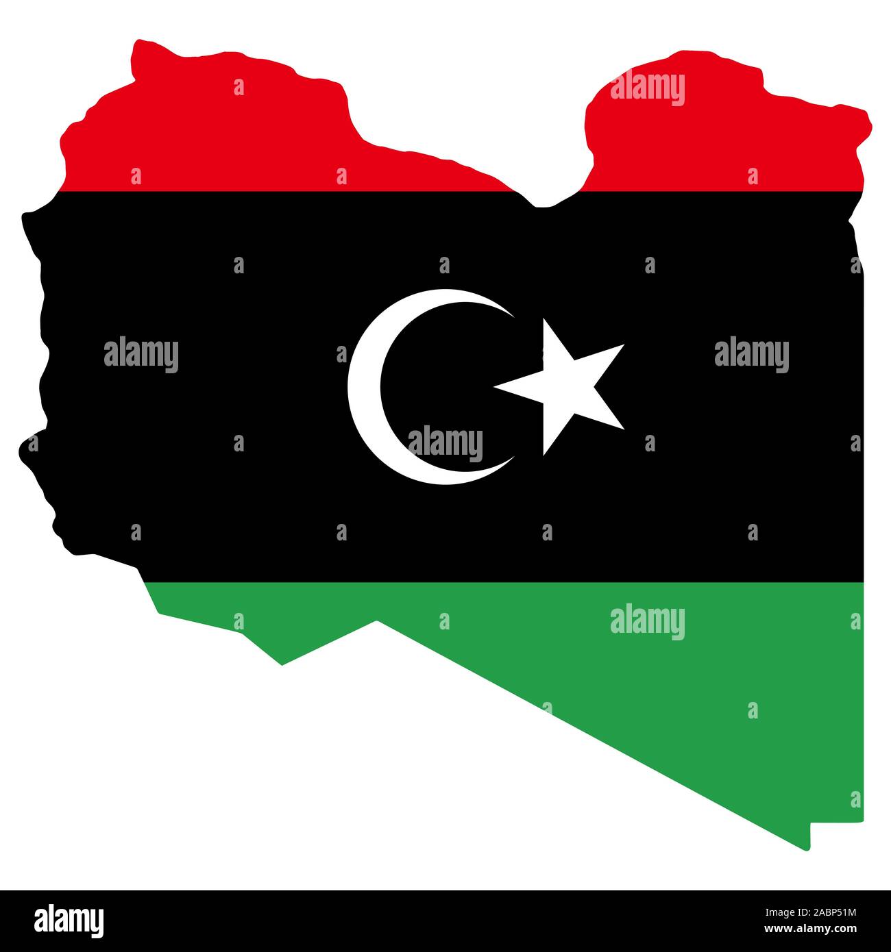 Libya Map Flag Vector illustration Eps 10. Stock Vector