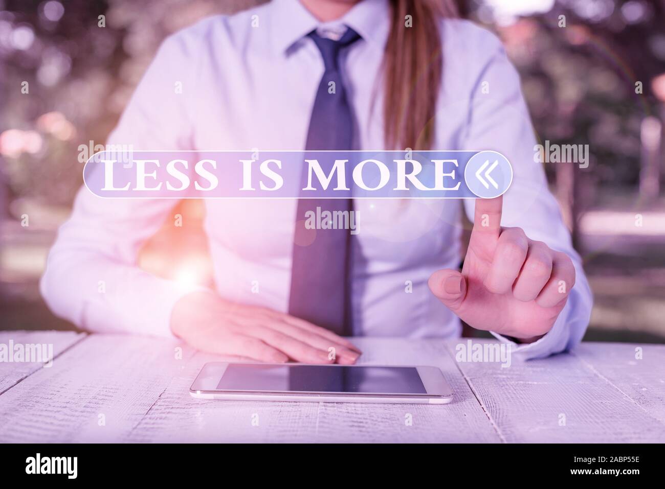 Handwriting text Less Is More. Conceptual photo Minimalist approach to ...