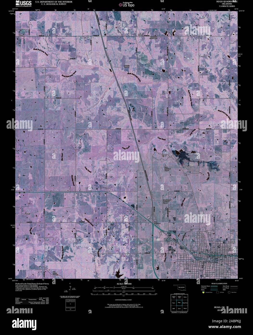 Hugo oklahoma map hires stock photography and images Alamy