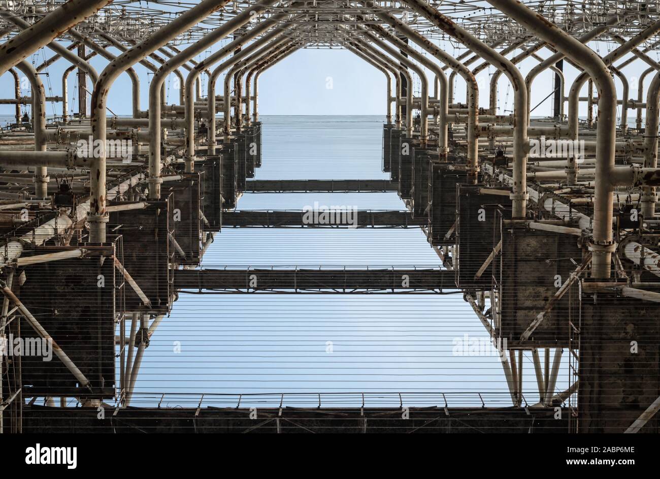 symmetry pattern industrial engineering old secret army soviet radar in ...