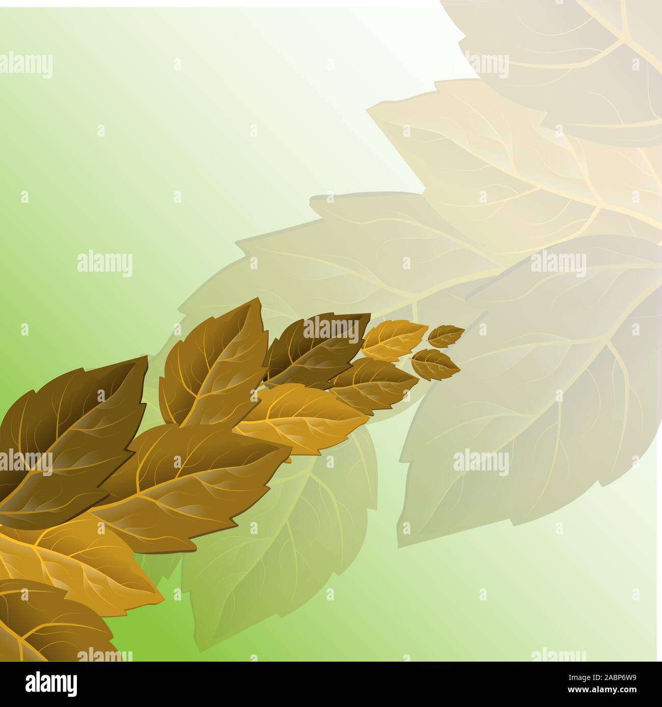 Vector autumn illustration. Beautiful tree foliage fall seasonal ...