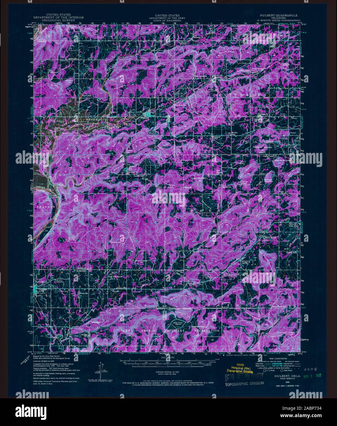 Map of hulbert hires stock photography and images Alamy