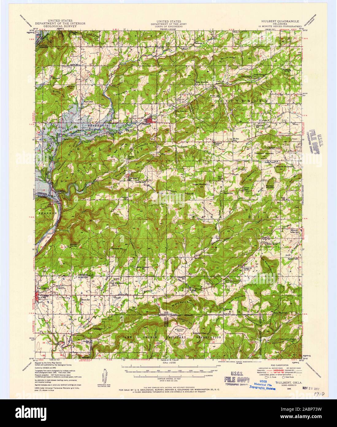 Map of hulbert hires stock photography and images Alamy