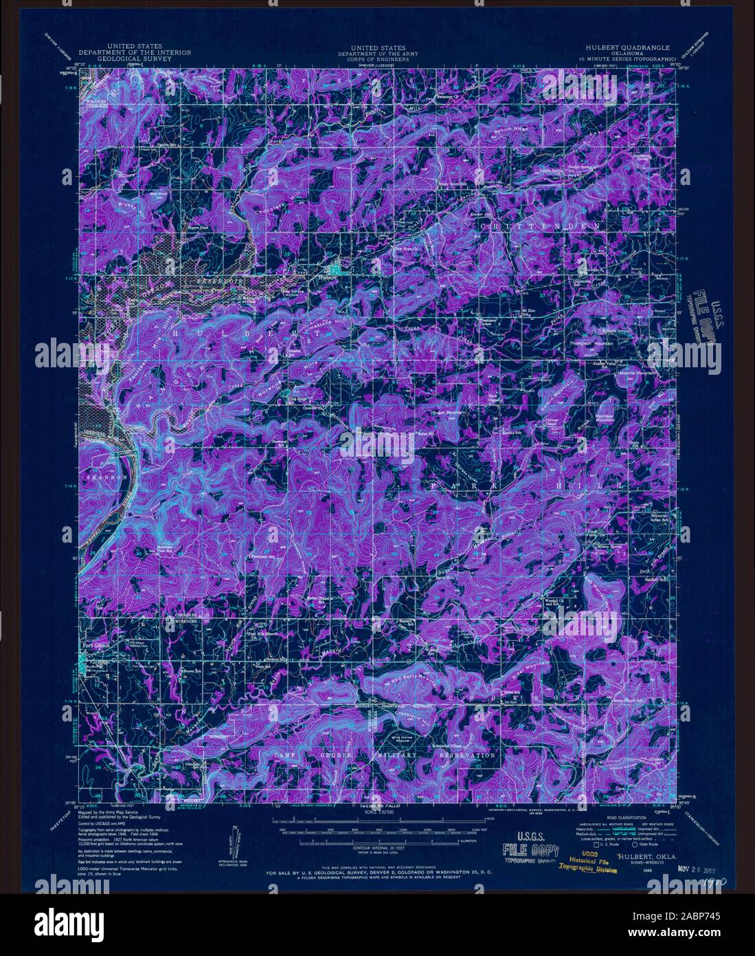 Map of hulbert hires stock photography and images Alamy