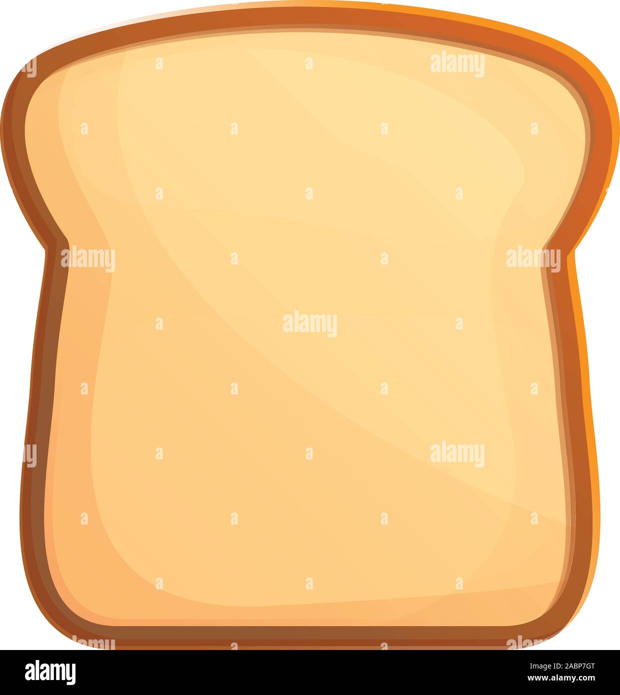 Bread toast icon. Cartoon of bread toast vector icon for web design isolated on white background Stock Vector