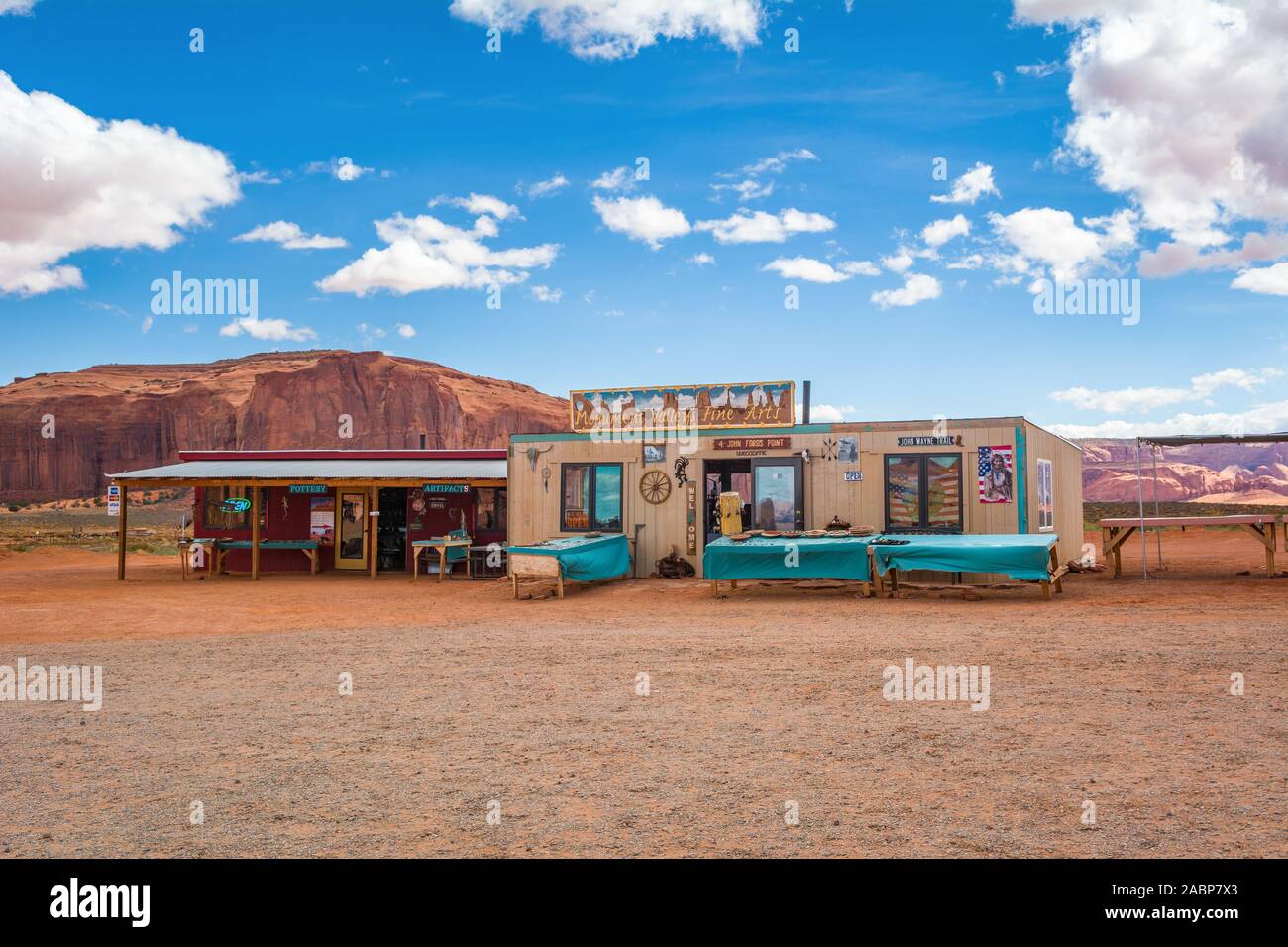 Utah/Arizona, USA April 6, 2019 Souvenir shop in Monument Valley
