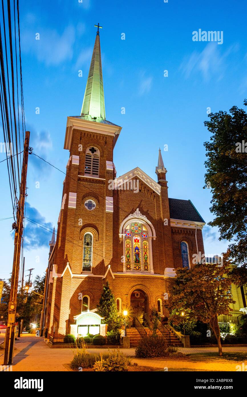 Trinity Lutheran Church, 106 Penn Street, Bedford, PA Stock Photo