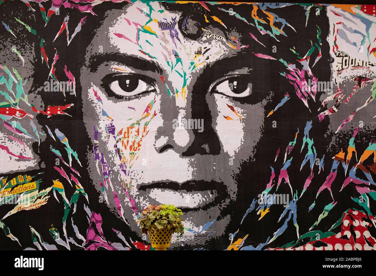 Graffiti, portrait of Michael Jackson, Paris, France Stock Photo