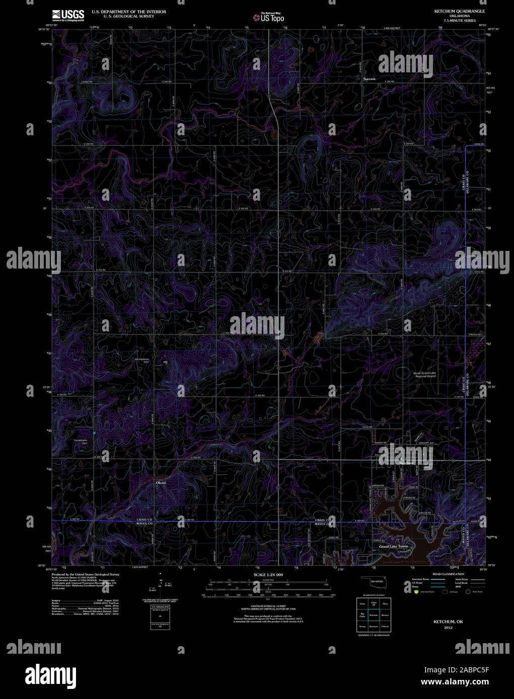 Map of ketchum oklahoma hires stock photography and images Alamy
