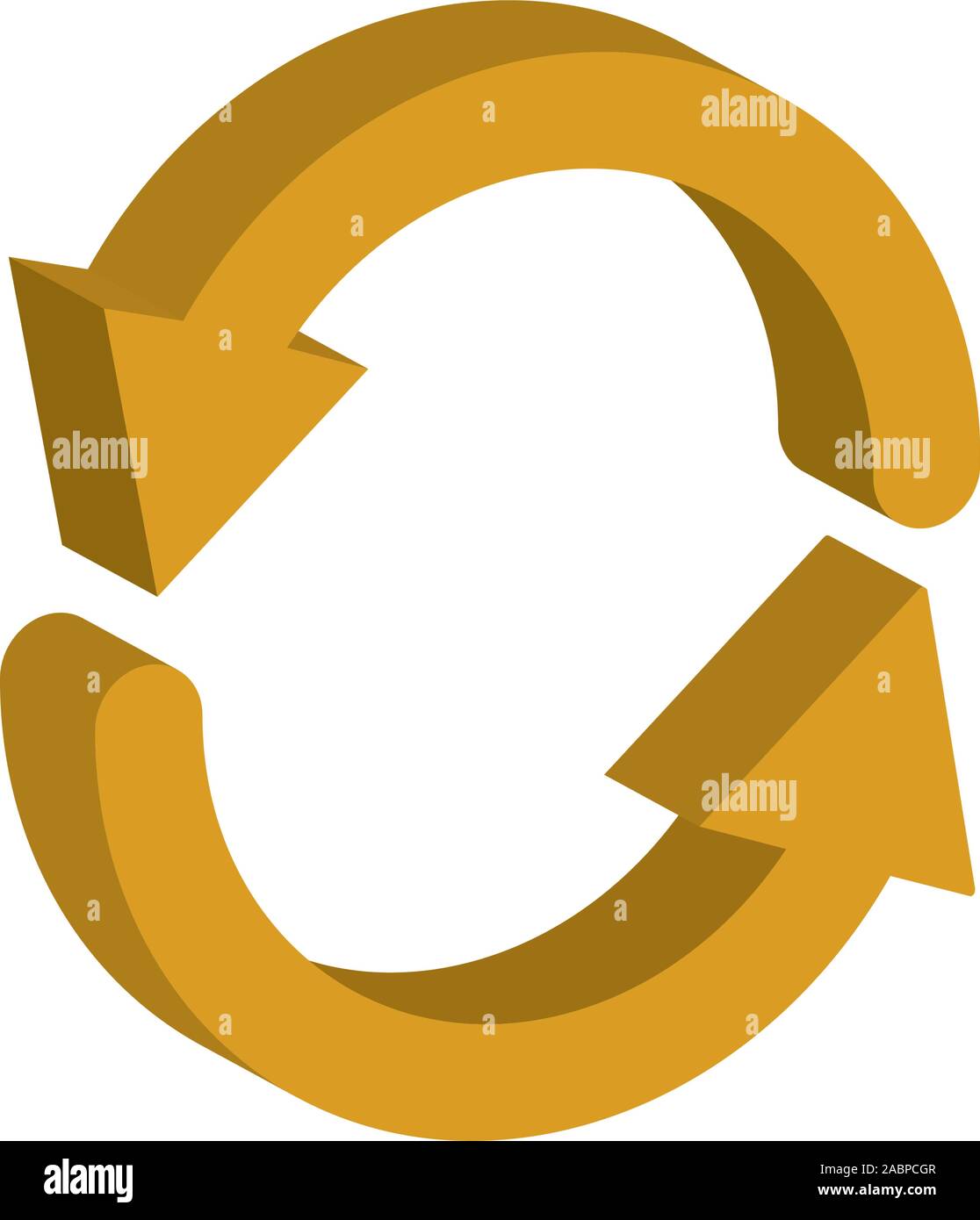 circle arrows 3d style icon vector illustration design Stock Vector ...