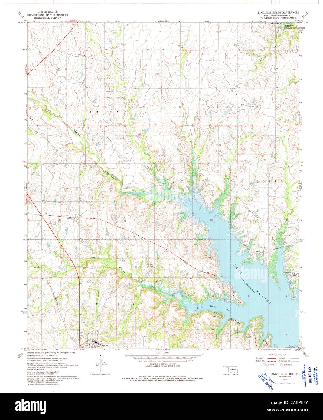 Map of kingston oklahoma hires stock photography and images Alamy