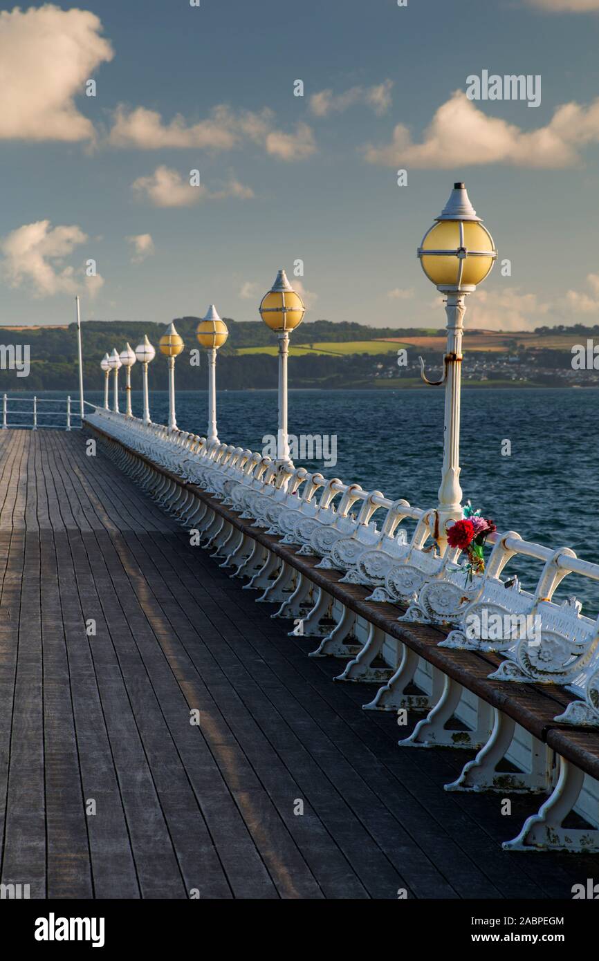The old Victorian Princess Pier on Torquay seafront on the English Riviera Stock Photo