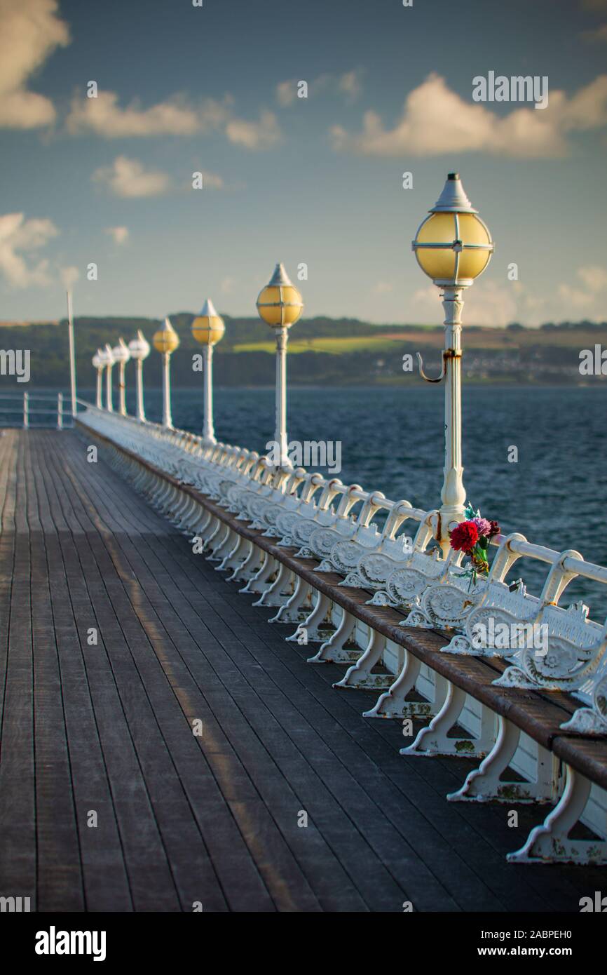 The old Victorian Princess Pier on Torquay seafront on the English Riviera Stock Photo