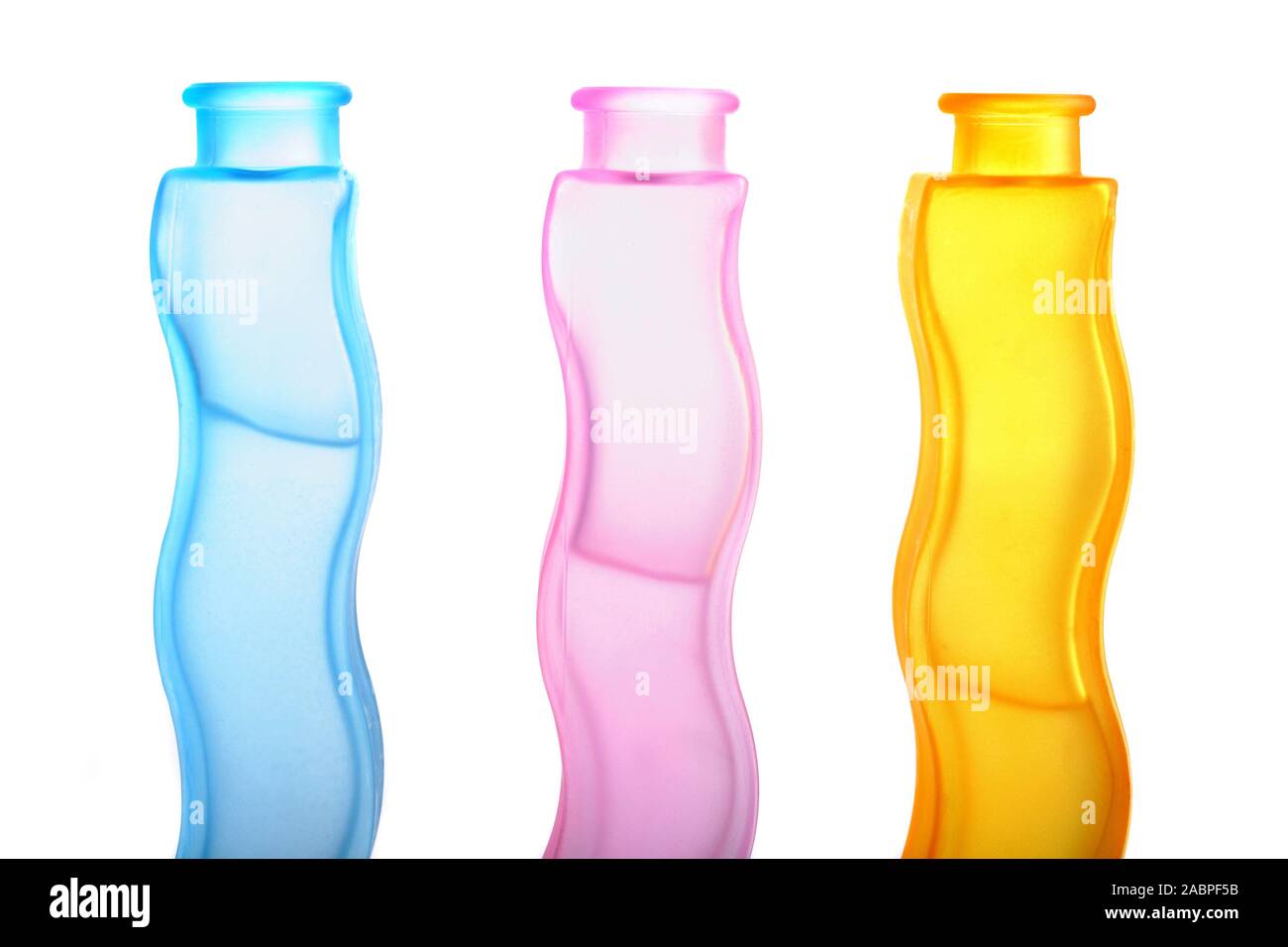 Bunte Glasflaschen Stock Photo