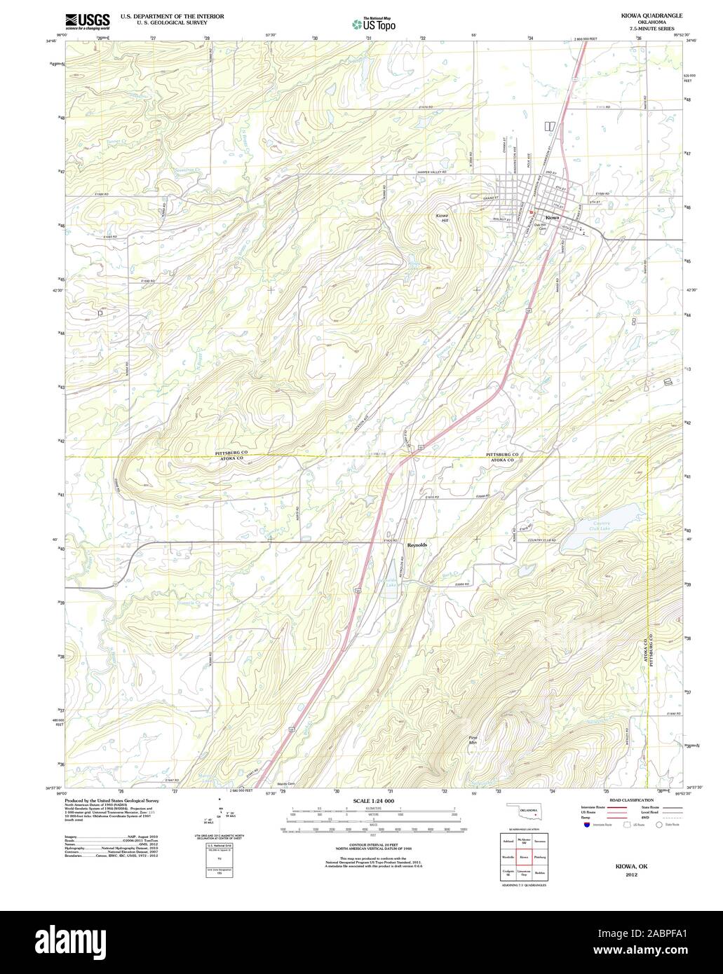 Map of kiowa hires stock photography and images Alamy