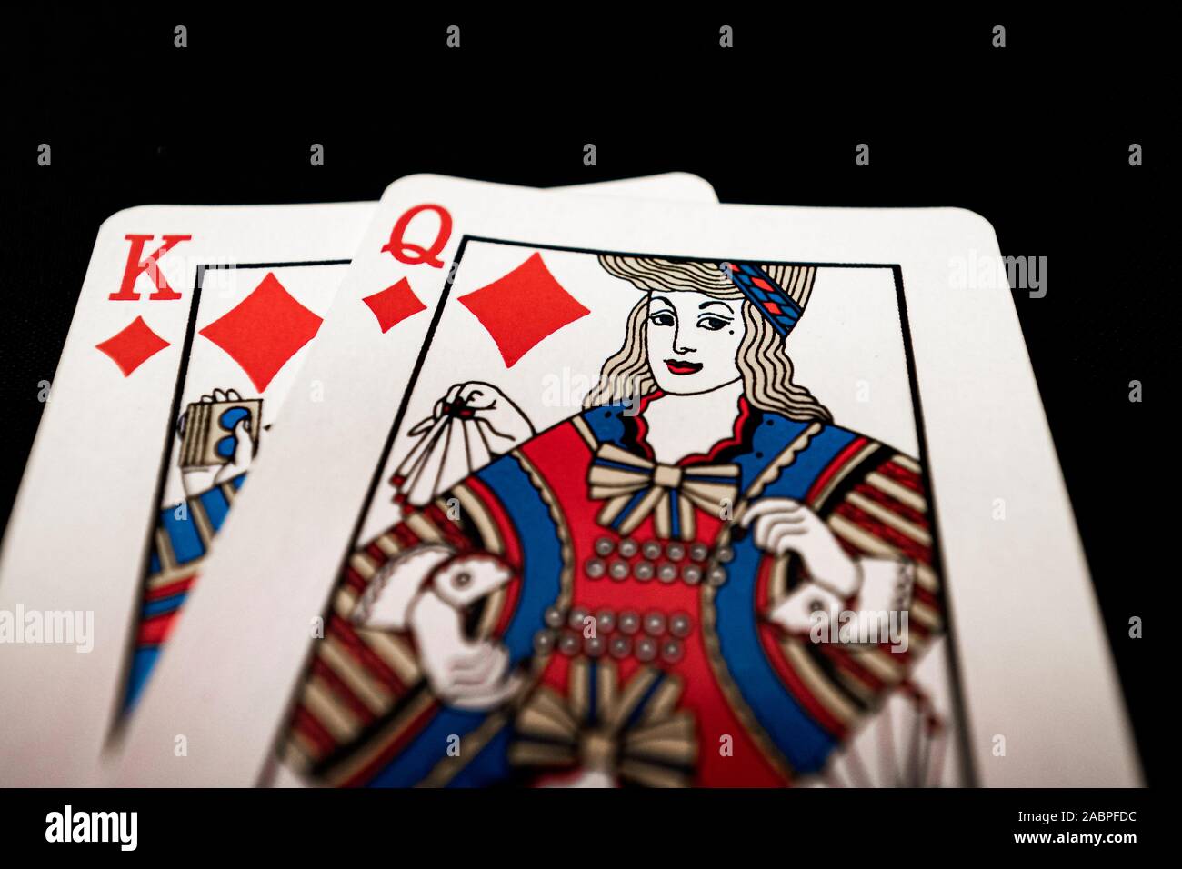 Three Playing Cards: King, Queen and Jack of Diamonds. Stock Photo - Image  of fortune, card: 140722516