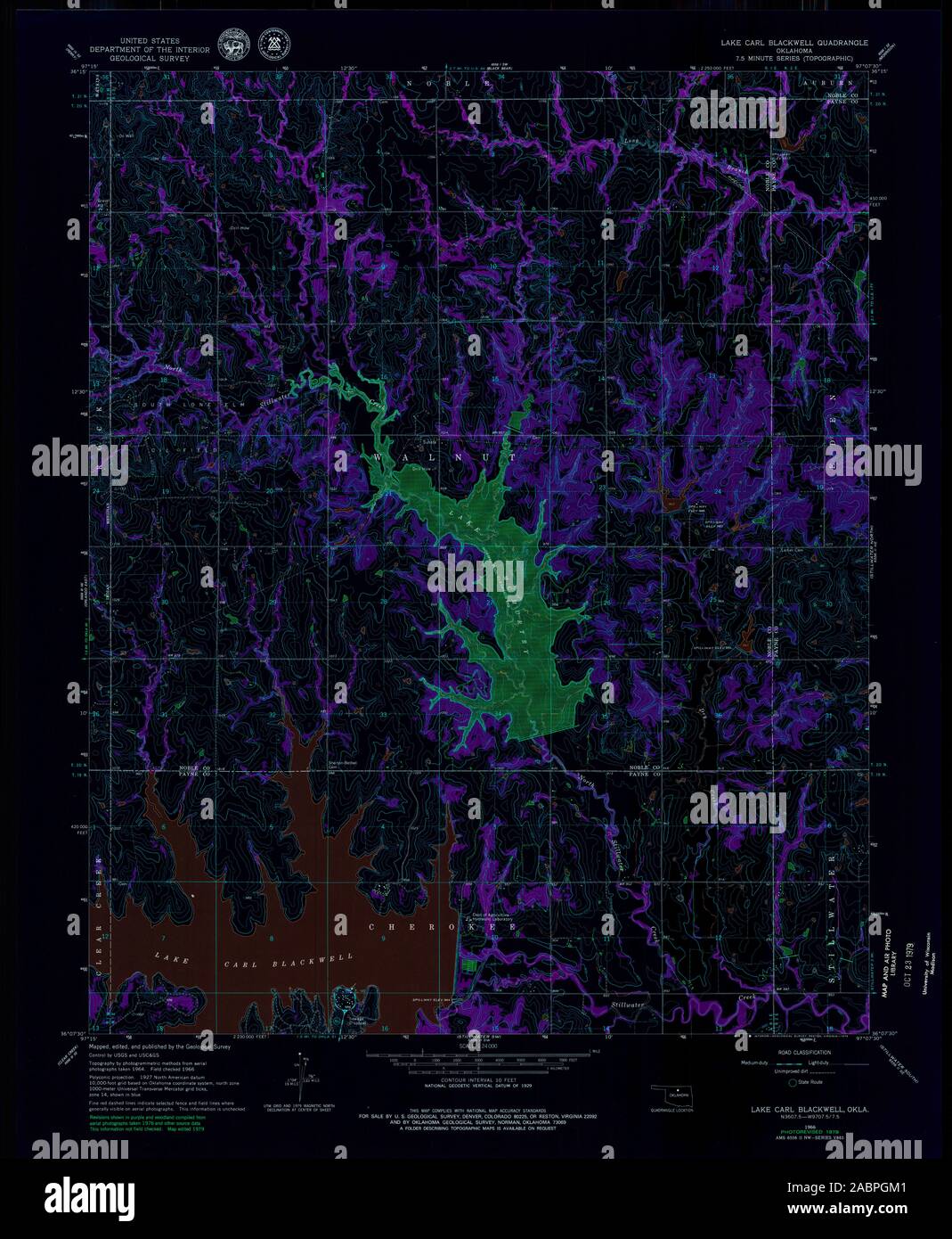 Map Of Blackwell Oklahoma High Resolution Stock Photography and Images