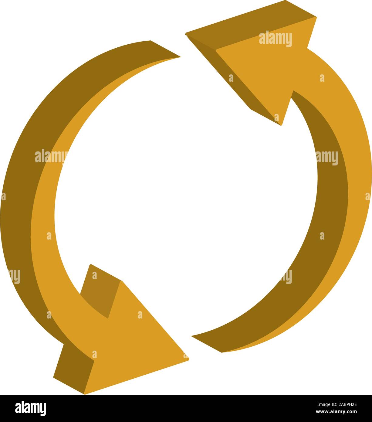 circle arrows 3d style icon vector illustration design Stock Vector ...