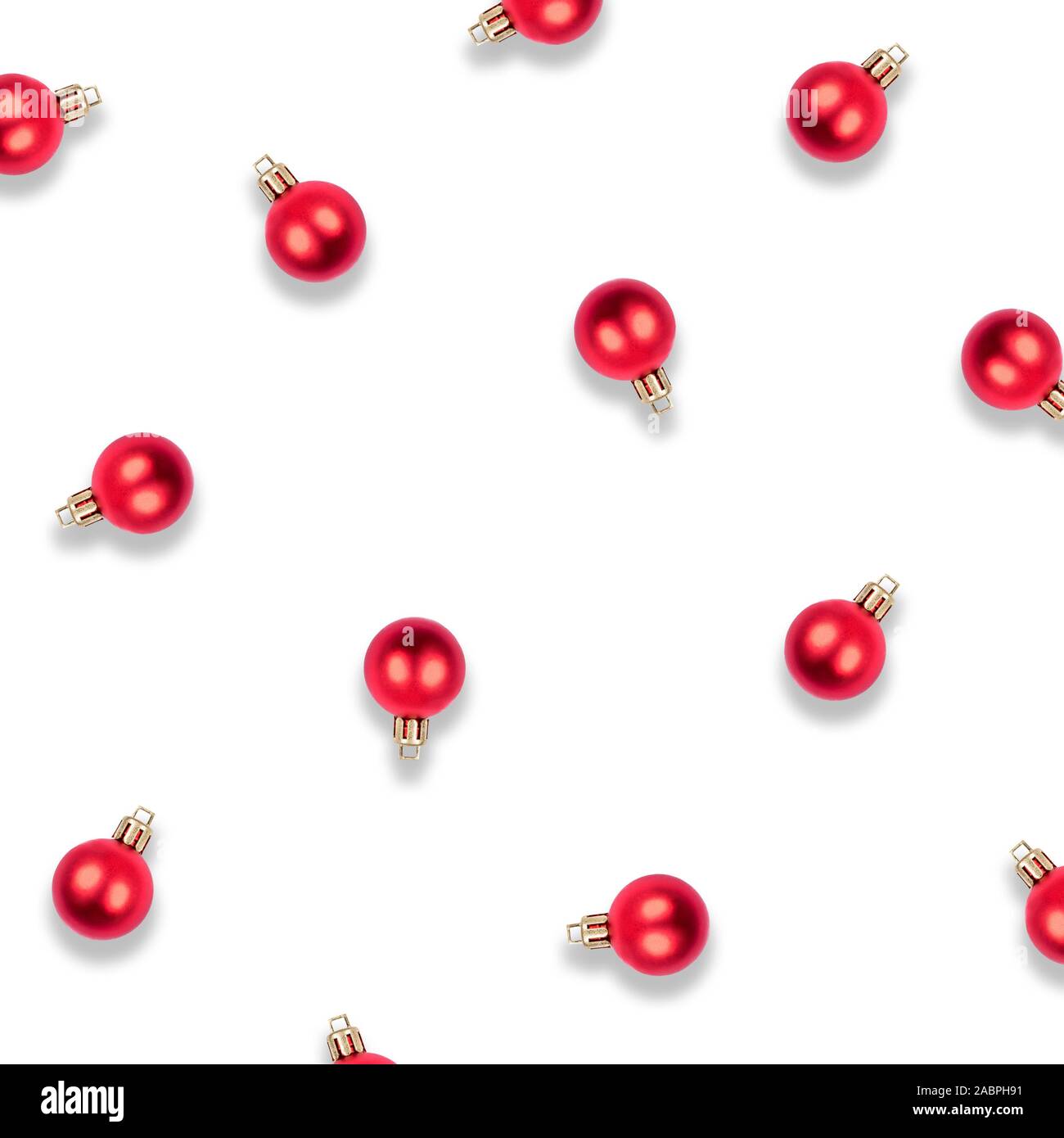 Pattern of Christmas balls isolated on white background Stock Photo - Alamy