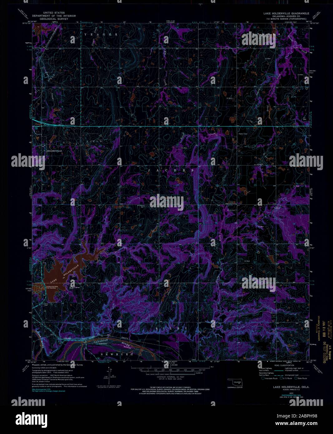 Holdenville oklahoma map hires stock photography and images Alamy