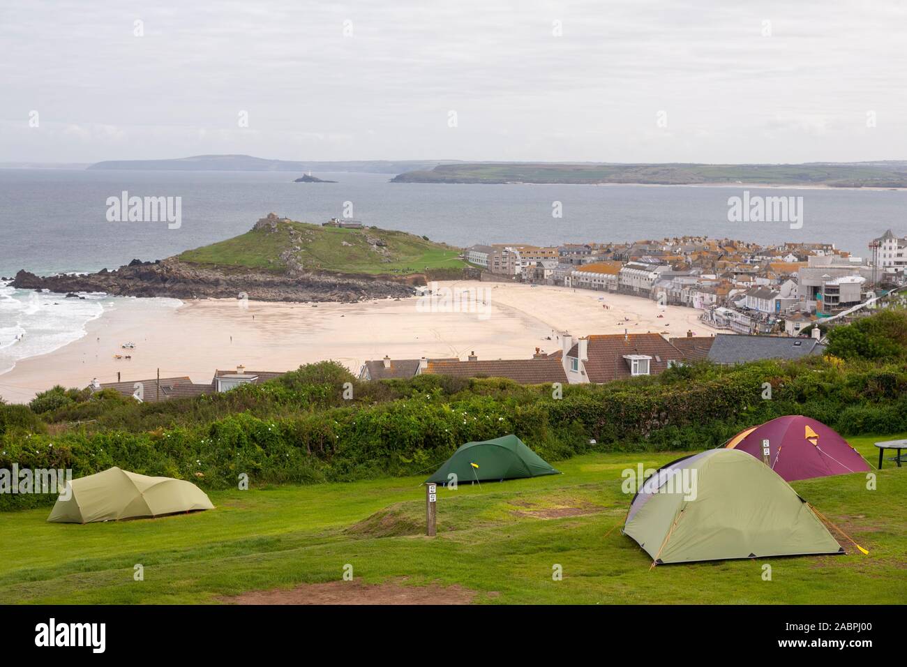 camping about St Ives in Cornwall Stock Photo Alamy