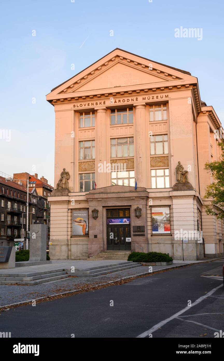 Bratislava, Slovakia. 2019/10/21. Natural History Museum building in Bratislava. It is part of Slovak National Museums. Stock Photo