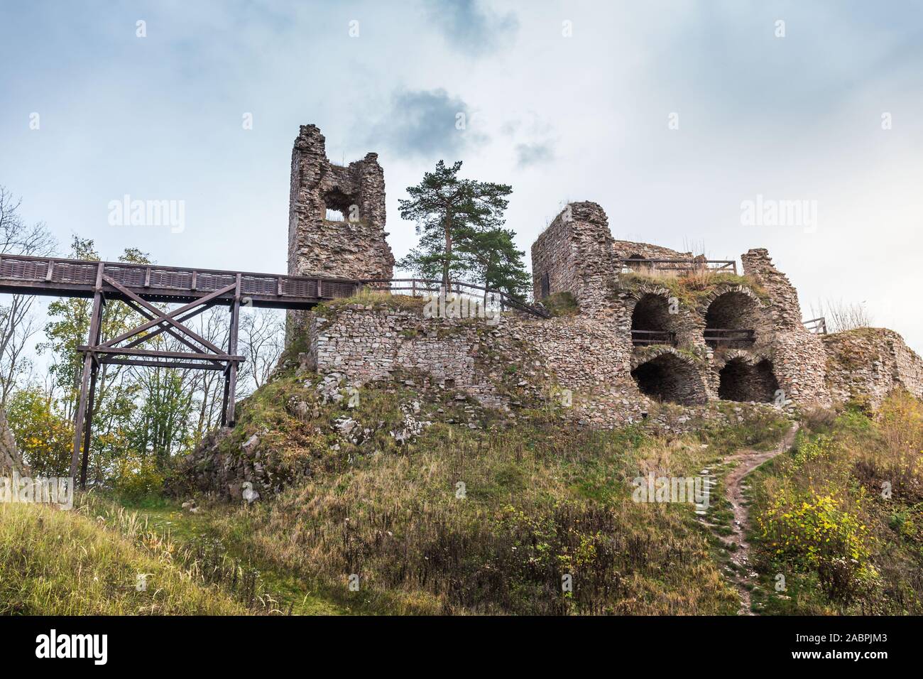 Zubstejn is one of the largest castles in Moravia. It stands on a hill