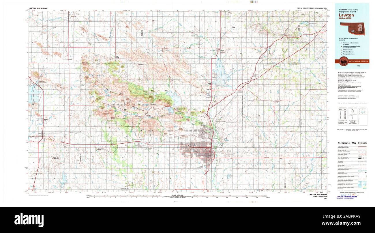 Lawton oklahoma map hires stock photography and images Alamy