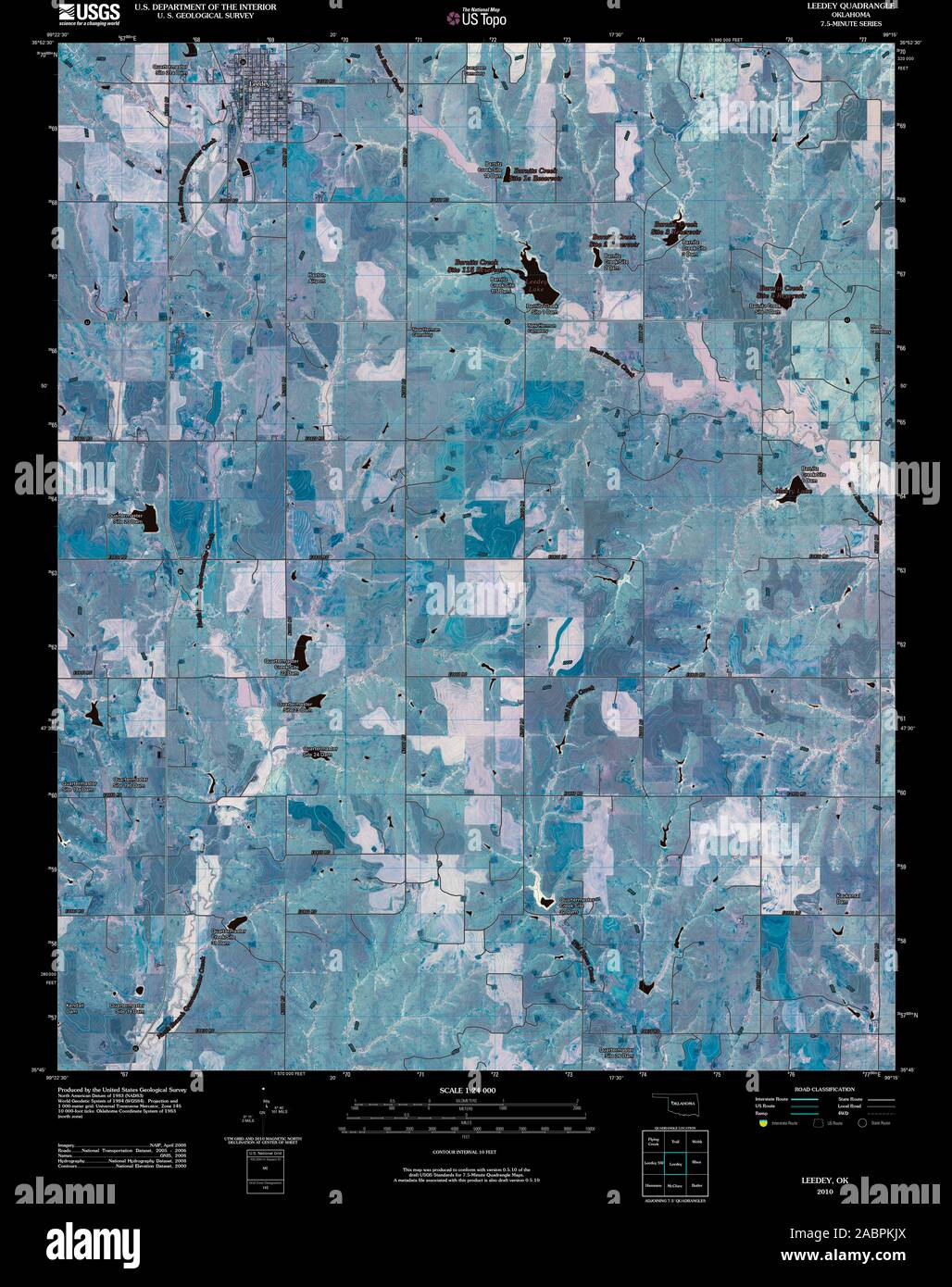 Map of leedey oklahoma hires stock photography and images Alamy