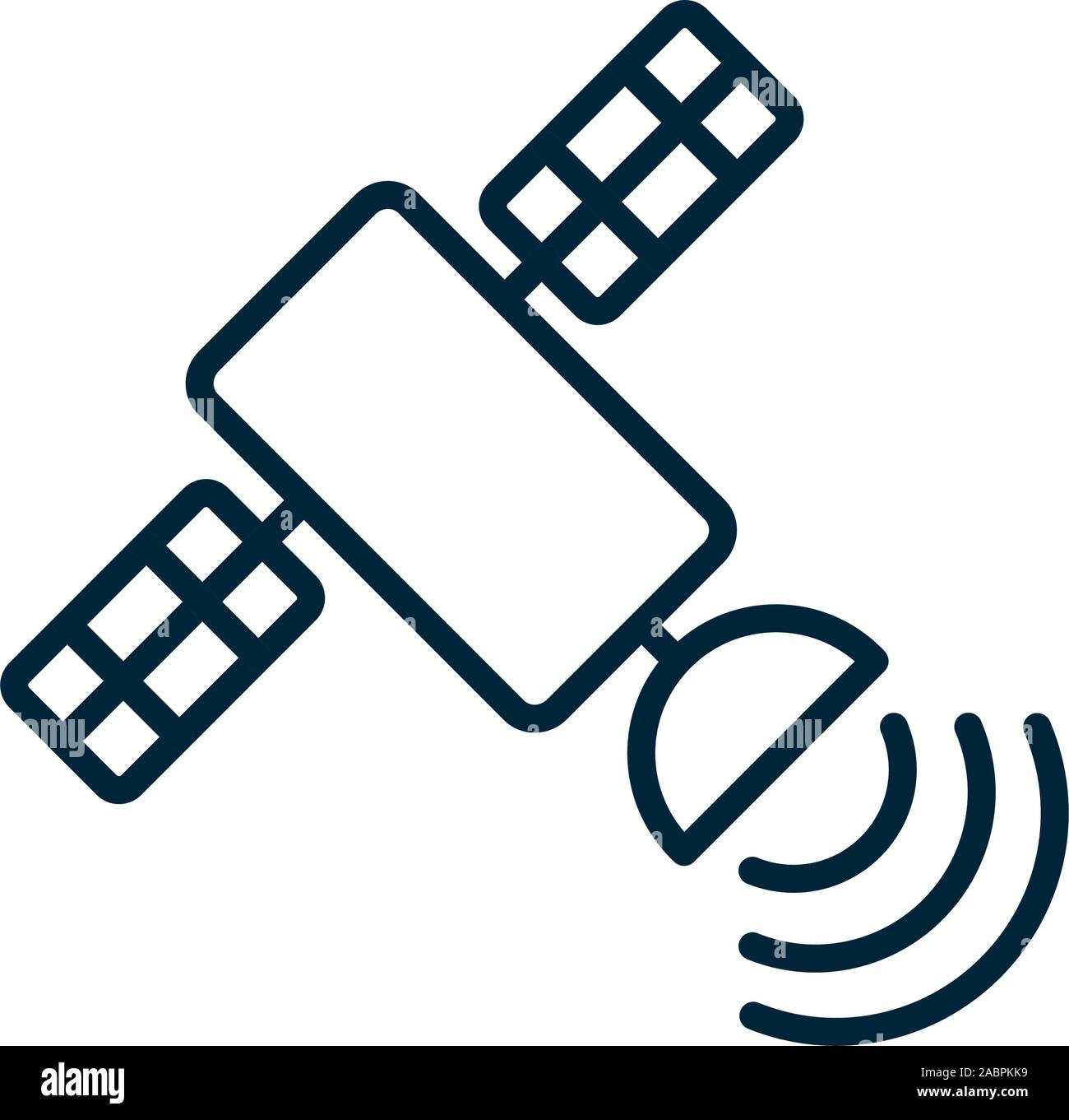 satellite signal wifi internet of things line icon vector illustration ...