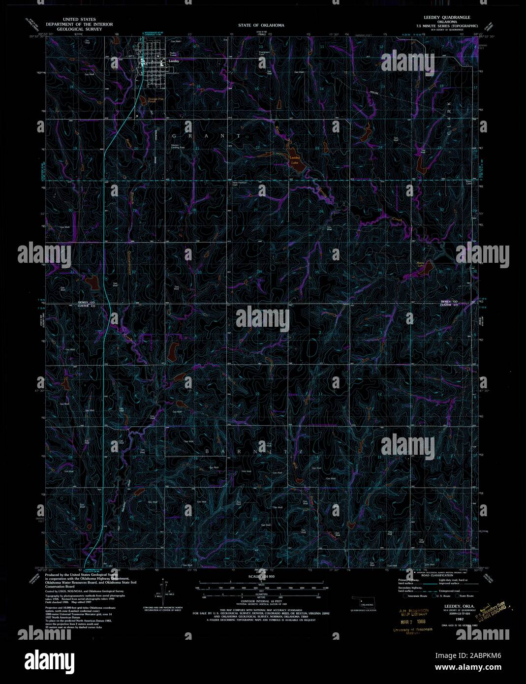 Leedey map hires stock photography and images Alamy