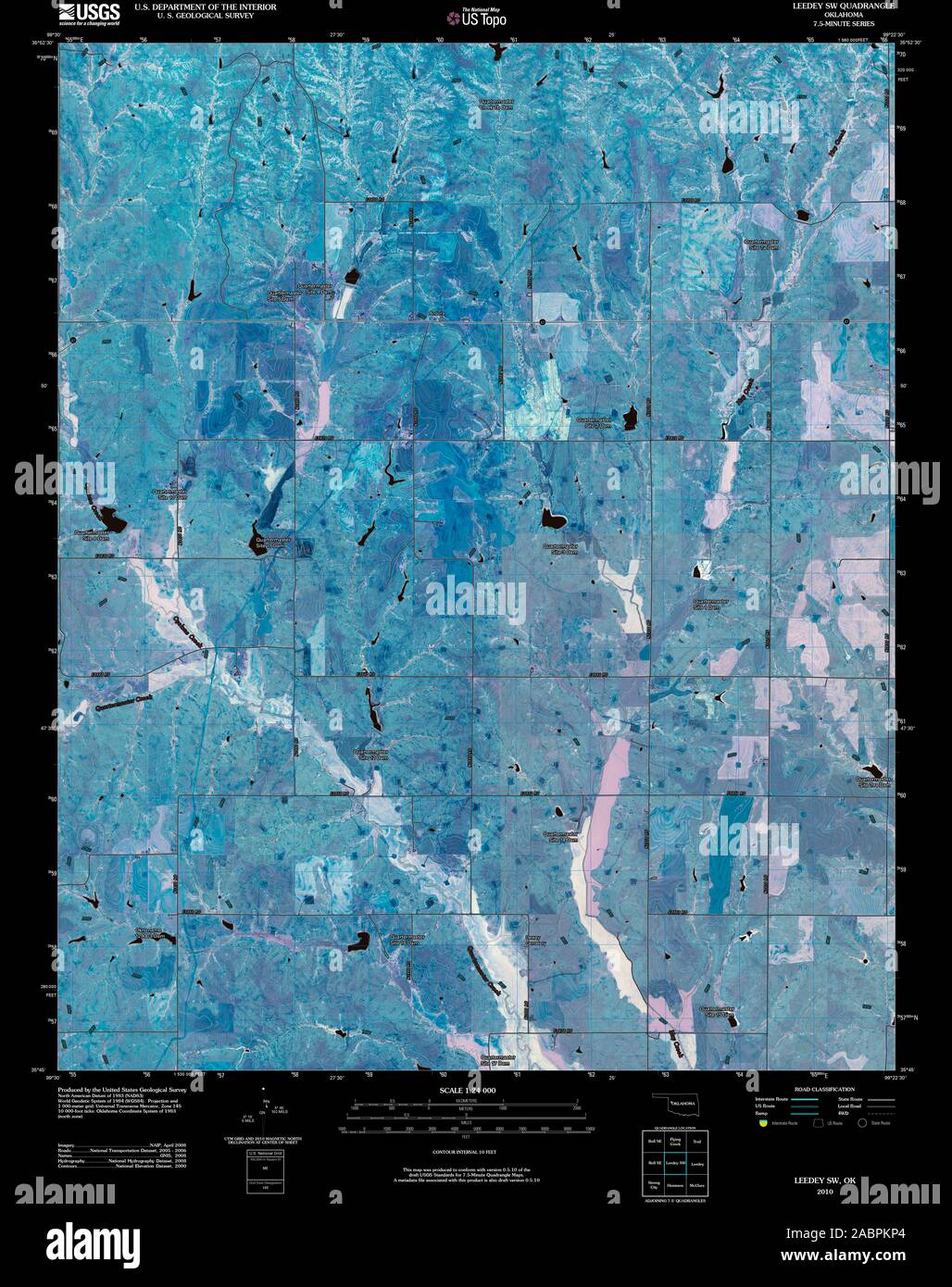 Map of leedey oklahoma hires stock photography and images Alamy