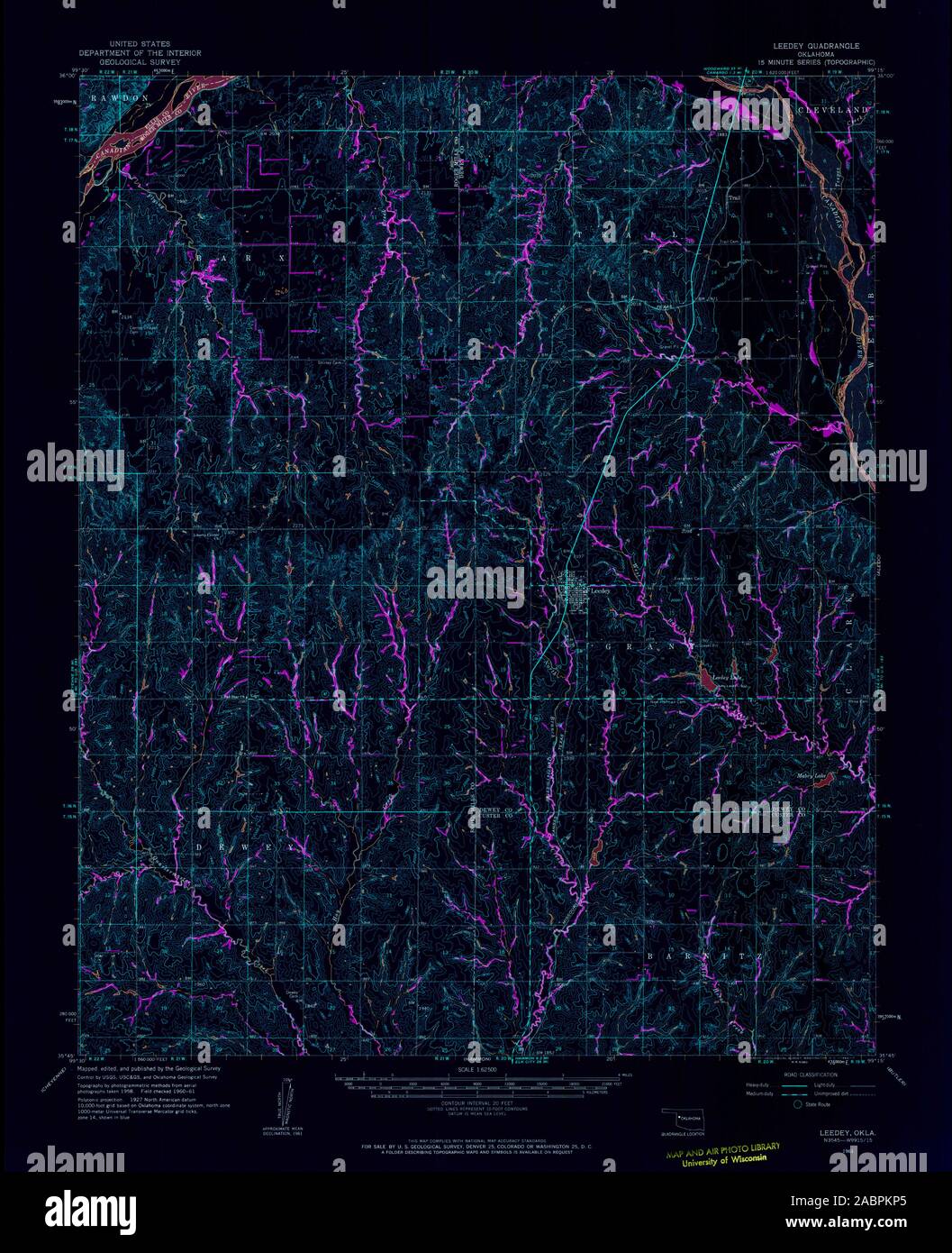 Map of leedey oklahoma hires stock photography and images Alamy