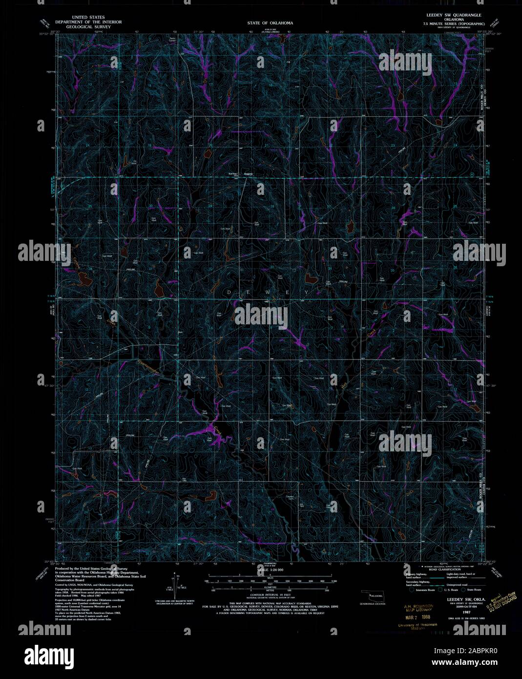 Map of leedey oklahoma hires stock photography and images Alamy
