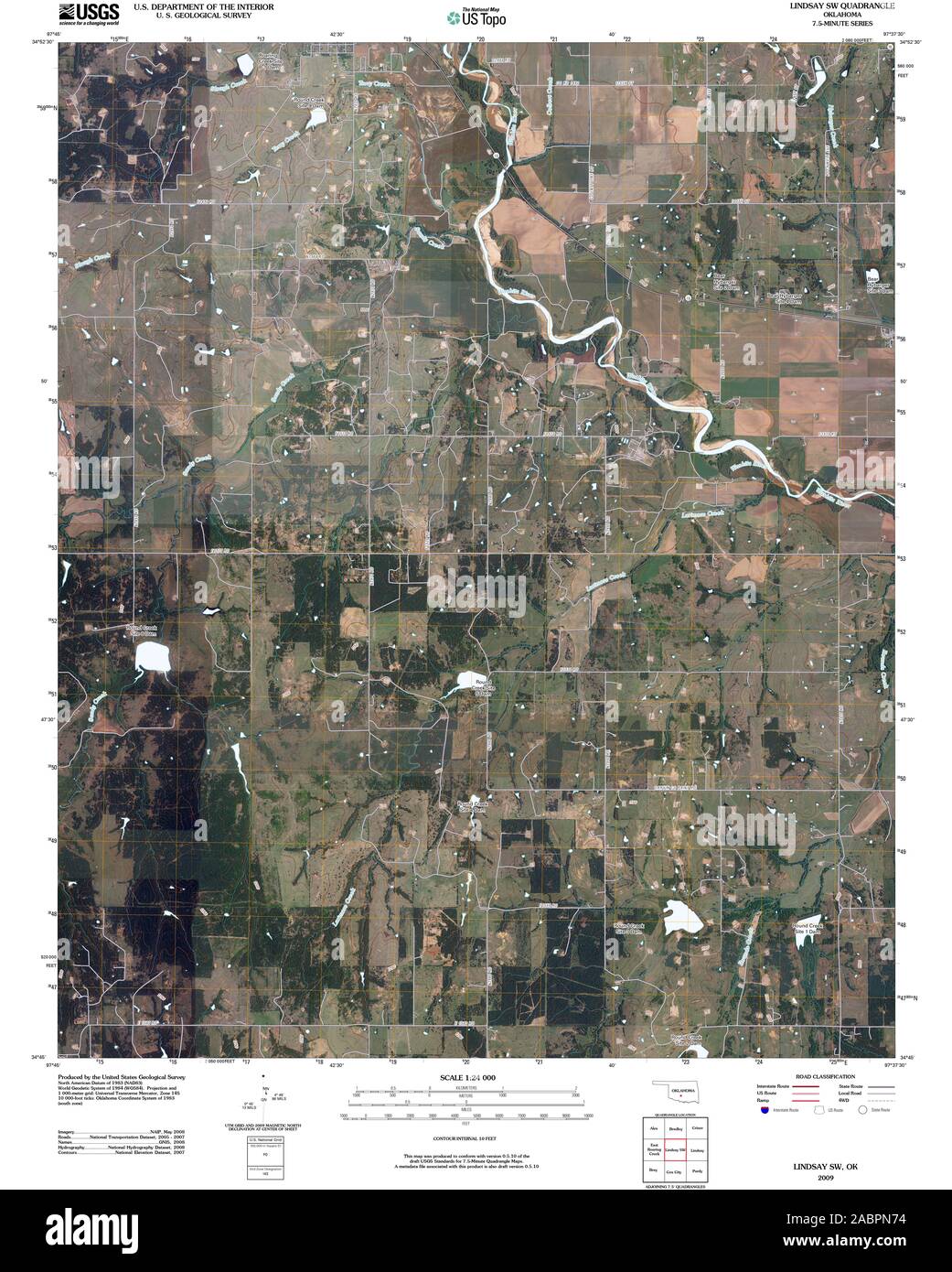 Lindsay oklahoma map Cut Out Stock Images & Pictures Alamy