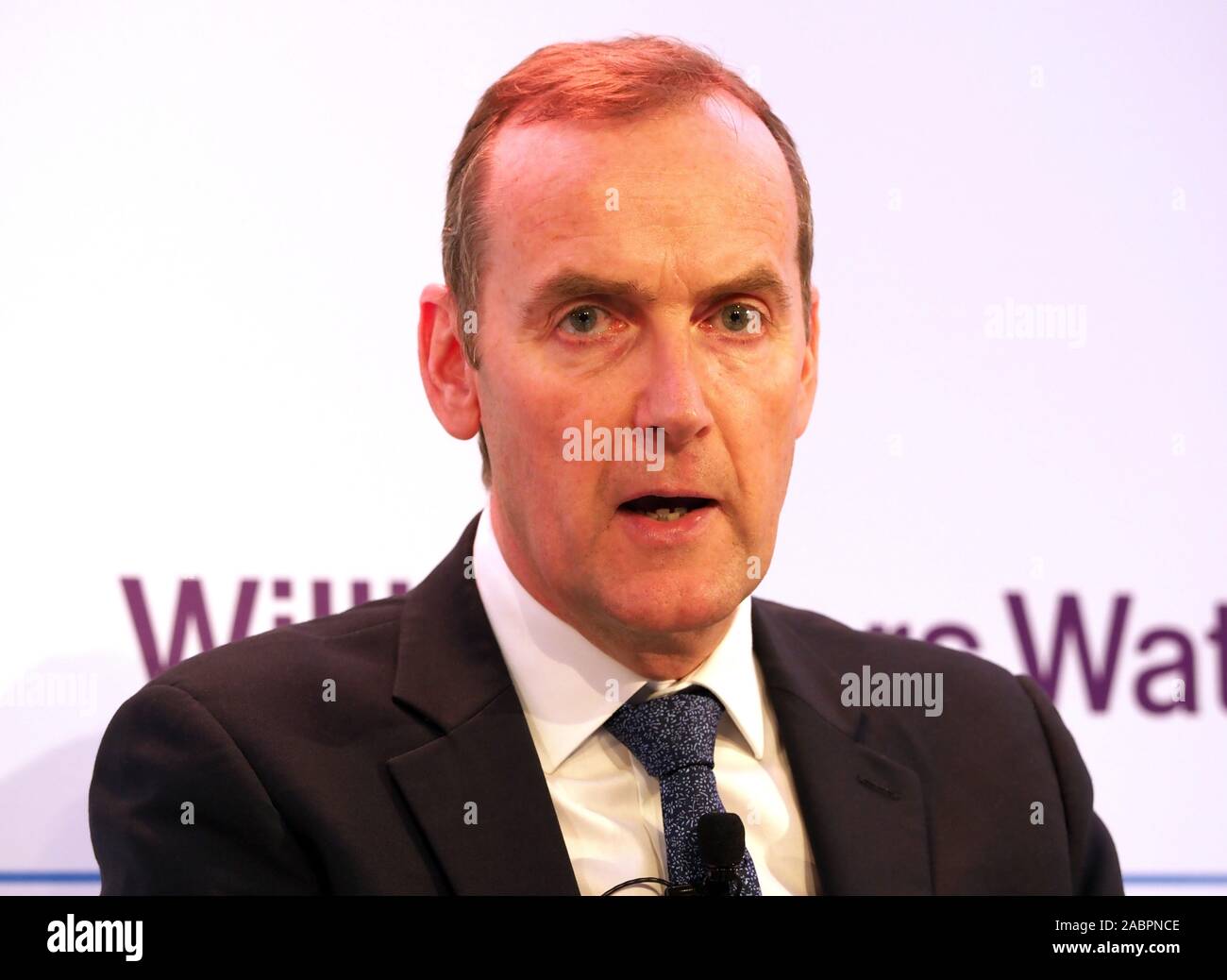London, UK. 28th Nov, 2019. AOA Conference London UK, Andrew Cowan Chief Executive Manchester Airport.  Picture by Geoff Moore Credit: Dorset Media Service/Alamy Live News Stock Photo