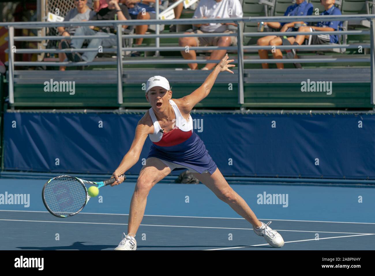 Chris Evert playing in the Chris Evert ProCelebrity Tennis Tournament